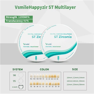 Viacvrstvový zirkónový disk Vsmile ST